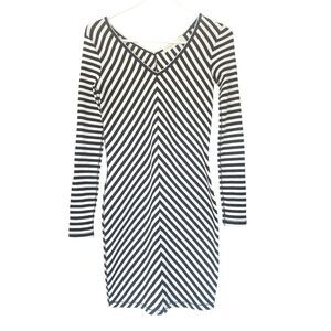 Rag & Bone White & Black Long Sleeve Knit Dress Size XS